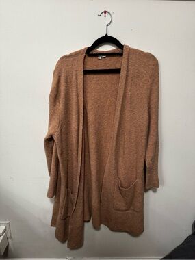 Madewell Open-Front Pocket Cardigan - Camel Brown